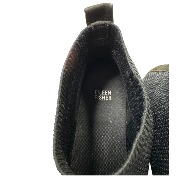 Eileen Fisher Polis Black Recycled Stretch Knit Sneaker Size 9.5 - Picture 9 of 10